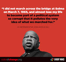 John was involved in politics, and believed in both demonstrating on the streets and passing legislations. But he never sold his soul to either party, and was not afraid to call out the corruption of both parties.