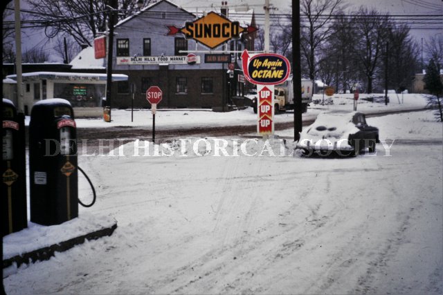 My home town's historic society has some great pictures from the 1950s! About the only difference one might note between now and then would be that the Sunoco service and gas stations are no longer there.