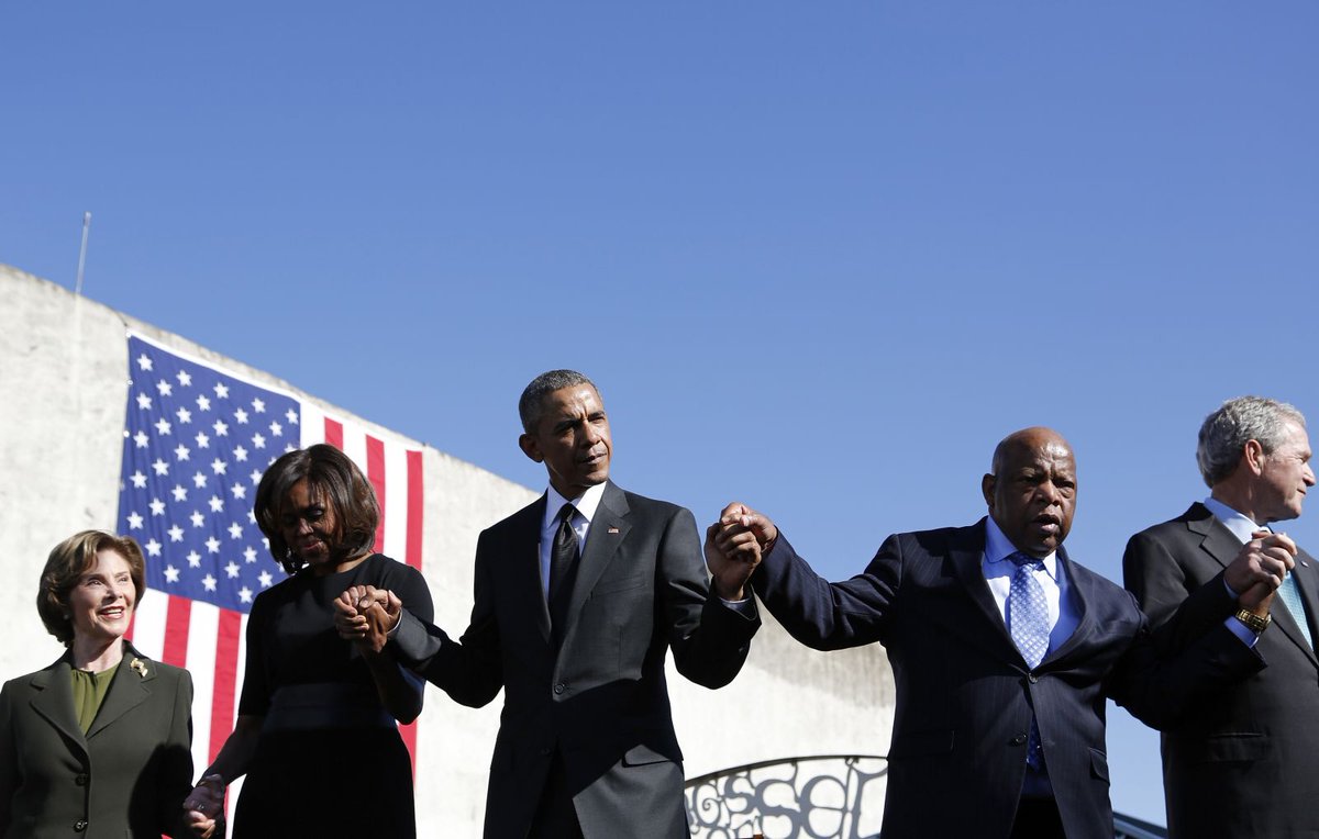 On March 7, 2015: the 50th anniversary of the Selma to Montgomery marches. Photo by Jonathan Ernst.  #JohnLewisRIP