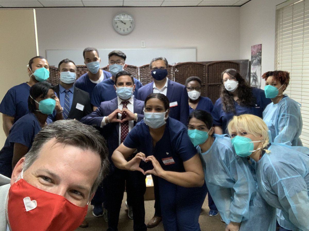Here with our Corona Virus Stoppers in North Houston at iBN Sina Clinic doing the good work of testing our underserved community.   Love this teams passion, commitment and purpose.