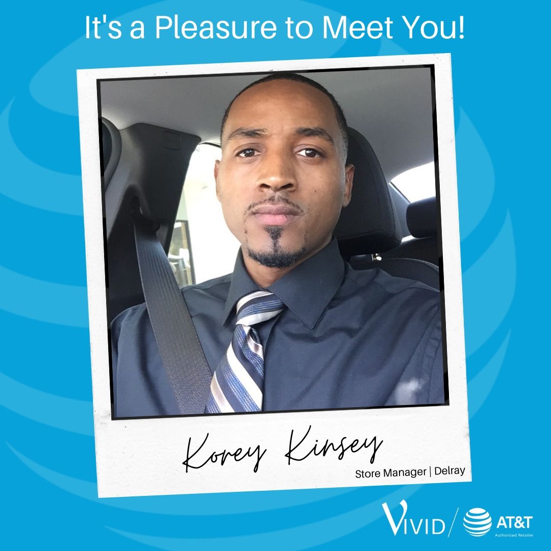 ATT_DelrayBeach's tweet photo. Korey is a self-driven sales professional. Korey came to the Vivid/AT&amp;T family in 2019 managing Delray Beach. In his spare time, Korey enjoys watching his favorite team, the Miami Heat and spending time with his amazing daughter. #DelrayBeach #Vivid #ATTAR #ATT #employeespotlight https://t.co/VcMEq7tOvn