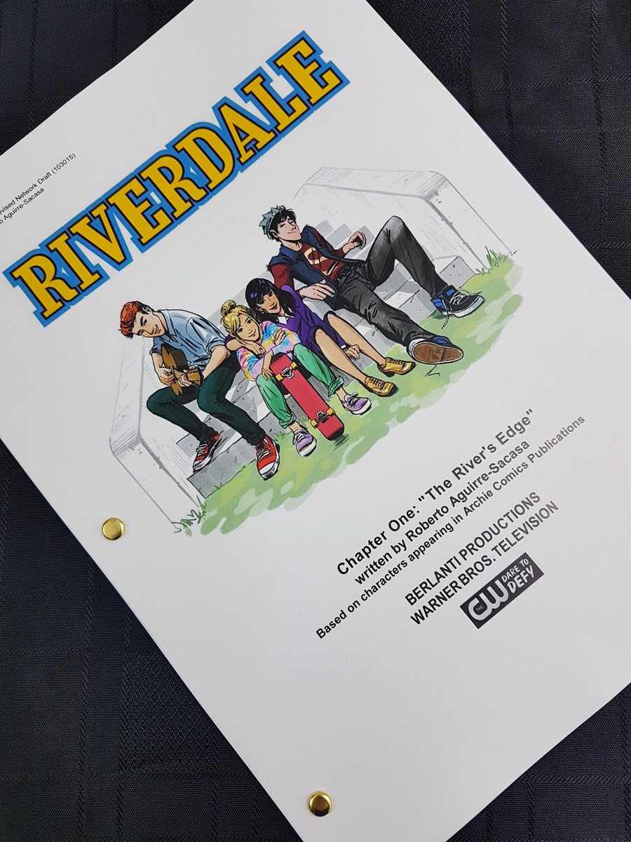Riverdale Signed Pilot Script By 4 Cast Members Lili Reinhart Cole Sprouse Coa