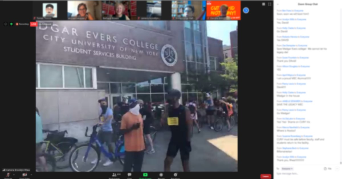 TomCat 🟦🐈⬛ 🐈 🌈💙✡️ (@tomtrocco) on Twitter photo 600+ <a href="/PSC_CUNY/">PSC/CUNY</a> folks on Zoom for Caravans Through CUNY Communities. W/COVID we can’t all be in the streets, but we’re all in the fight to save <a href="/CUNY/">The City University of New York</a>! Hey <a href="/ChancellorCUNY/">Félix V. Matos Rodríguez</a>, rehire our 2900 laid-off colleagues! Keep workers & students safe & healthy. #CUNYSummerofStruggle 600+ <a href="/PSC_CUNY/">PSC/CUNY</a> folks on Zoom for Caravans Through CUNY Communities. W/COVID we can’t all be in the streets, but we’re all in the fight to save <a href="/CUNY/">The City University of New York</a>! Hey <a href="/ChancellorCUNY/">Félix V. Matos Rodríguez</a>, rehire our 2900 laid-off colleagues! Keep workers & students safe & healthy. #CUNYSummerofStruggle