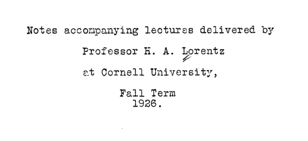 As I said earlier, Lorentz didn’t know about quantum mechanics when he gave his explanation of the Zeeman effect. He eventually learned it, though! Here is a typeset copy of Lorentz's 1926 lectures at Cornell on Schrödinger's wave mechanics approach to QM. http://labs.plantbio.cornell.edu/wayne/pdfs/TheQuantumTheory.pdf