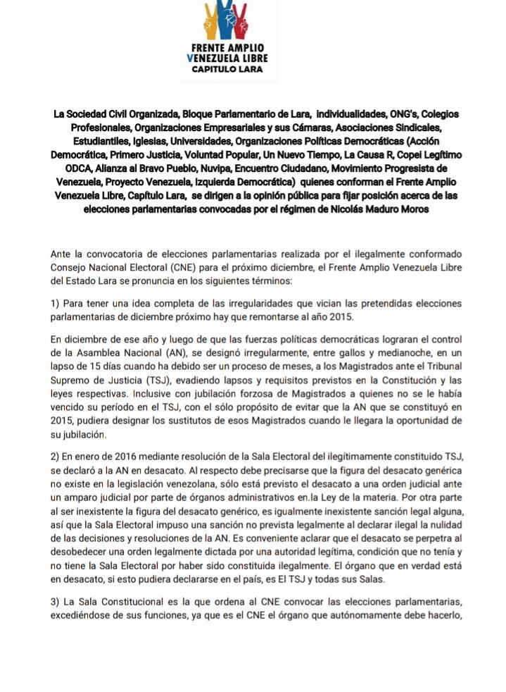 Frente Amplio Lara tweet media