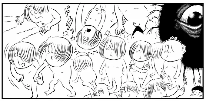 八割模写だけど全部フルチンの原作鬼太郎ラクガキ 