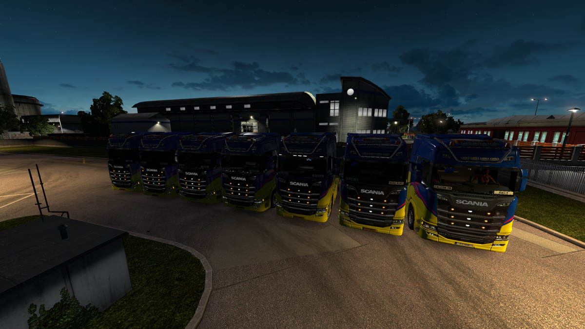 FalconTrucking's tweet photo. Our drivers attending the first route of the Humanity24 #DisasterRelief charity convoy today. Humanity First started formally as a registered charity in 1994 in the UK. 

#falcontrucking #humanity24 #charity #convoy #saturdaydrivers #scssoftware #truckersmp https://t.co/Hwb3KRF6XI