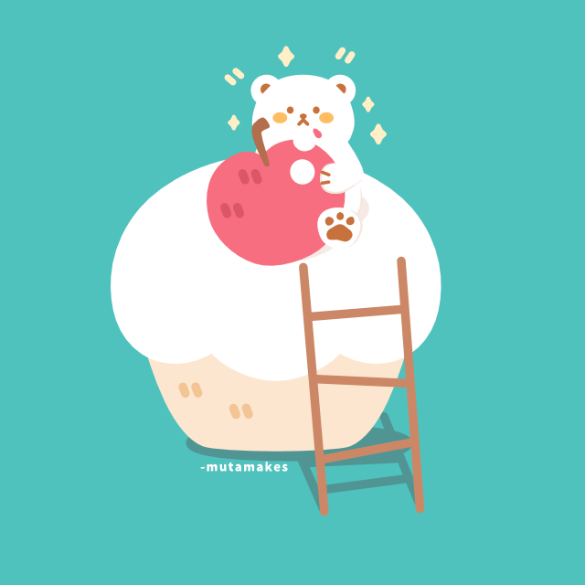 「cherry on top #hungrybear ?? 」|muta 🍰 comifuroのイラスト