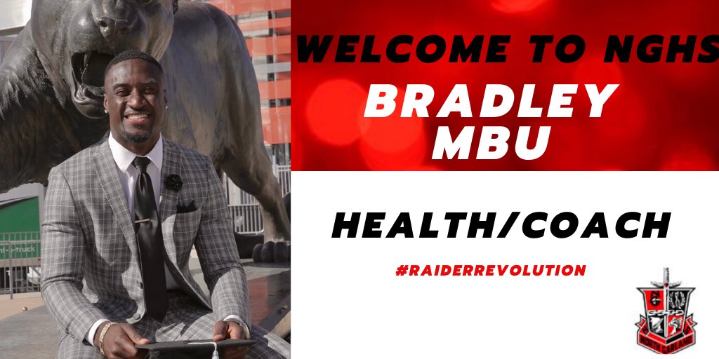 NGHS_Raiders's tweet photo. We are excited to announce Mr. Mbu as a new addition to the Raider family! #RaiderRevolution https://t.co/yDFxm5UUNn