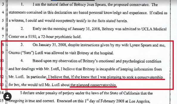 A proposed conservatee is required to be given notice 5 days before a hearing, but Britney's dad petitioned the court to NOT give notice to Britney. It was granted, meaning Britney was kept unaware that she was being placed under a conservatorship.  #FreeBritney