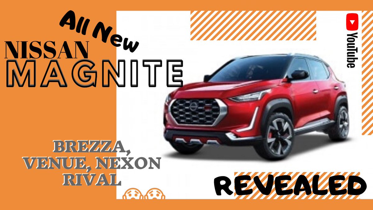 testdrive360's tweet photo. All New Nissan Magnite Sub compact SUV officially revealed. Click on the link below for video 👇 #nissanmagnite #tatanexon vs #nissanmagnite #hyundaivenue vs #nissanmagnite #marutibrezza vs #nissanmagnite #kiasonet vs #nissanmagnite

https://t.co/UPbe9wCDLK https://t.co/it2RiaAyjy