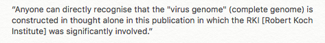 12) Qt: To date, virologists have not succeeded in detecting a SARS virus from a patient, a bat, another animal, or in the laboratory. Further Quote in the image relating to this article  https://edoc.rki.de/handle/176904/1876
