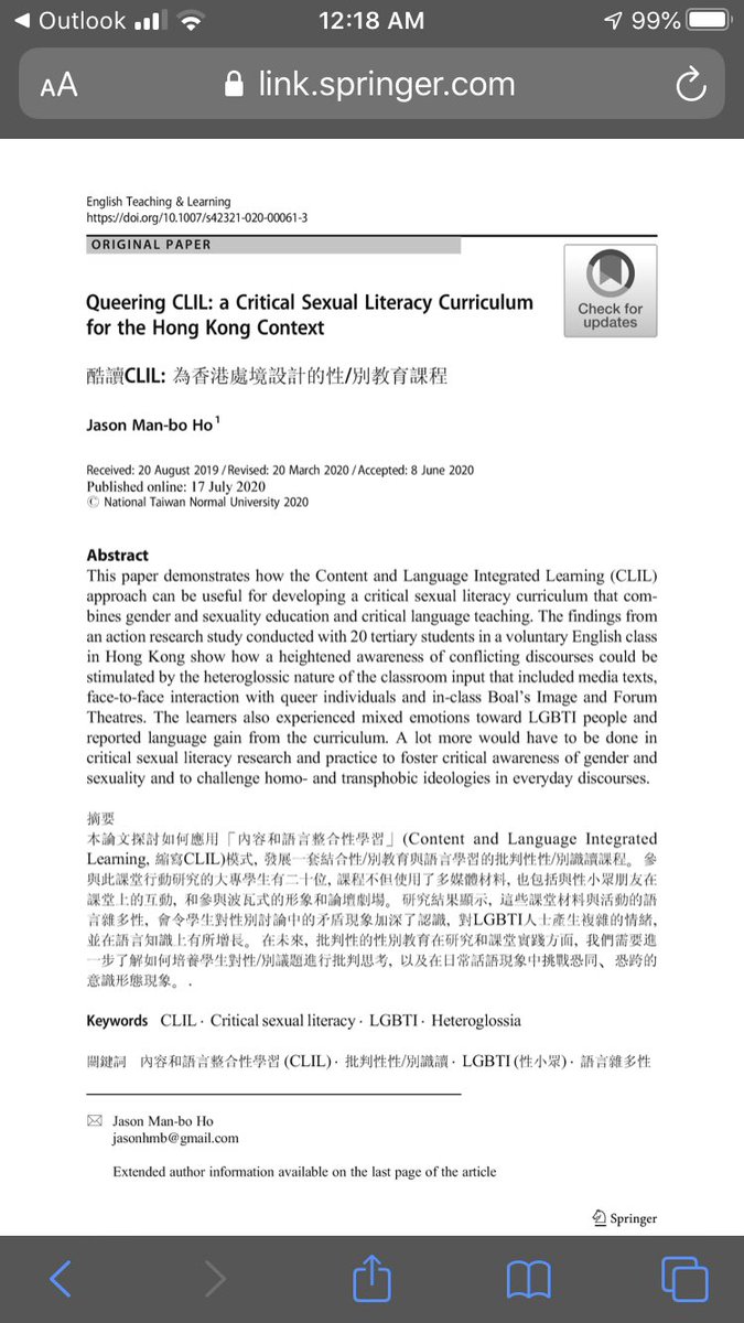 jasonhmb's tweet photo. Read my latest #research on sexual literacy and language education, published with @SpringerNature in English Teaching &amp; Learning https://t.co/kkDN6RoOUA https://t.co/6cOGq5YlZ7