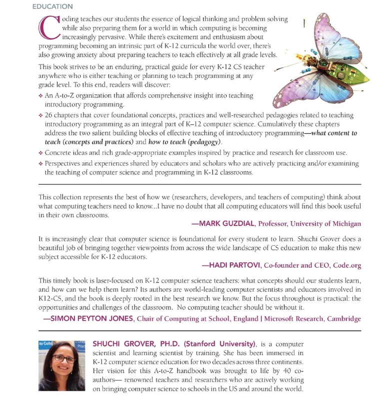 stevenpfloyd's tweet photo. Learn about the 'A to Z Handbook on Teaching Programming' & hear the authors describe the 26 chapters in their own words. Thurs. July 23, 3:30pm (EDT).
Register at https://t.co/w4RSEZX5OI
#CSEdchat #CSForAll #csk8 #ontEd #coding @a2zk12cs
https://t.co/AmN02YZEWu
TY @shuchig ! https://t.co/q1mEErFnKP