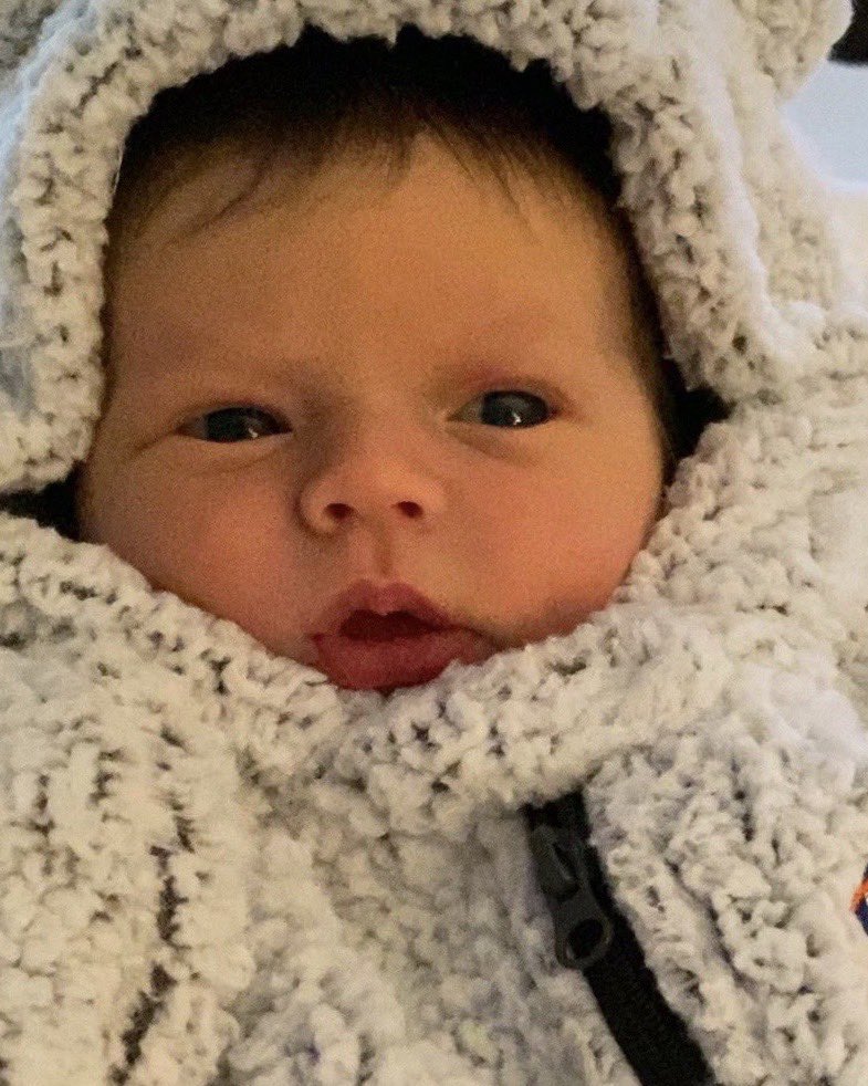 7BOOMERESIASON's tweet photo. Hey ⁦@mattymarts17⁩     Nothing to be confused about. Officially cutest new Rangers fan! 💙❤️😍#Boompa https://t.co/PIpds9oC5c