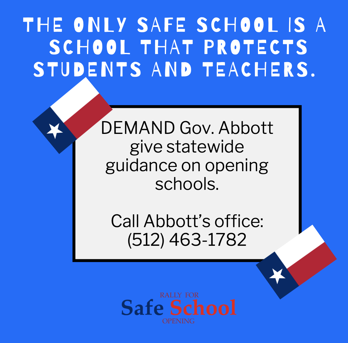 OpenSafe_TX's tweet photo. As the #SafeOpen Rally Has started in Downtown Austin.
While we appreciate the flexibility the @TEA gave districts, we still need statewide action to protect students and teachers in districts who have decided to open face to face instruction. @KXAN_News @statesman @fox7austin https://t.co/QpYtNoaQ3N