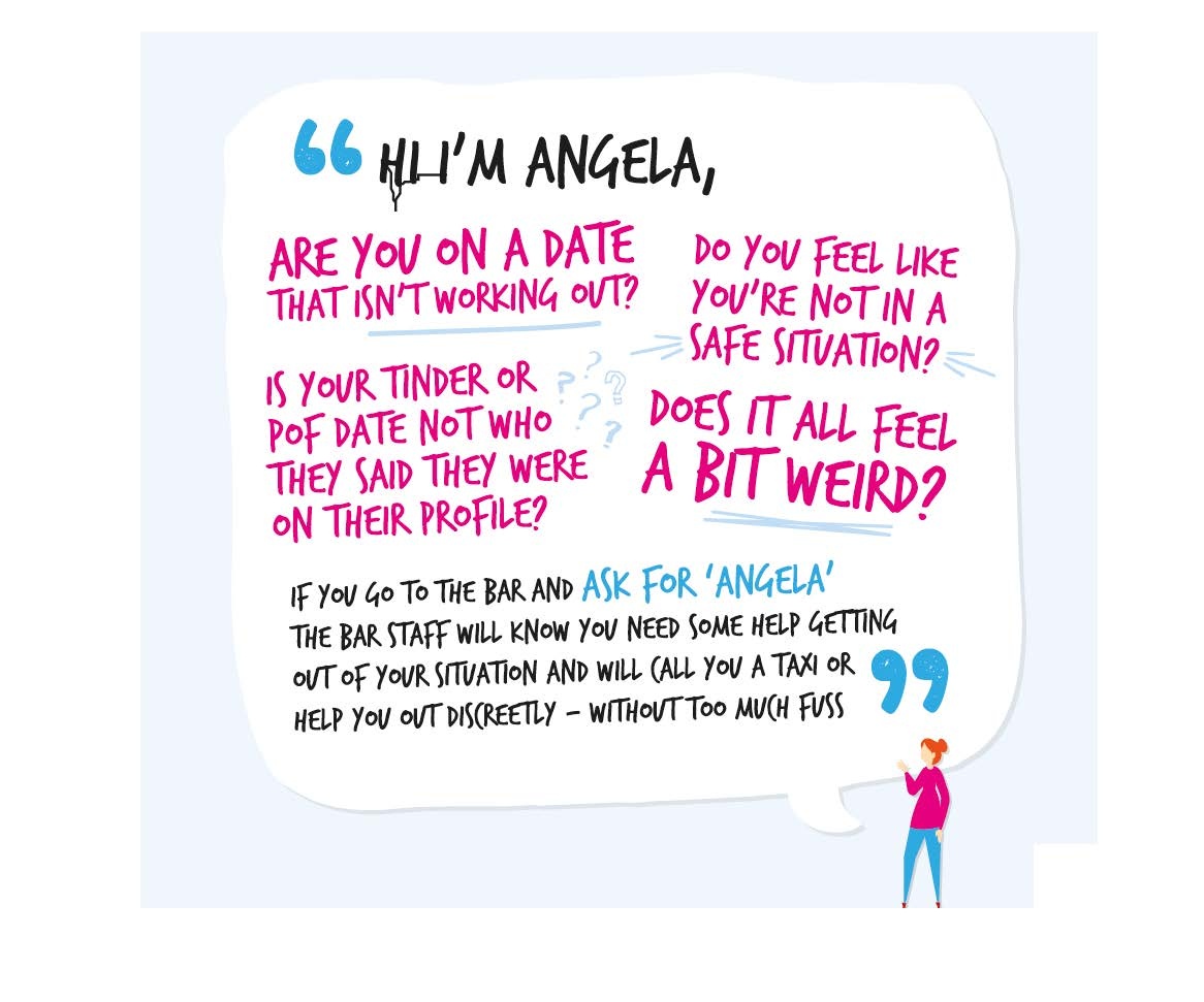 Wiltshire Council Wiltshiretogether If You Re On A Date This Weekend And Feel Unsafe Speak To A Member Of Bar Staff And Ask For Angela They Will Discreetly Get You Out