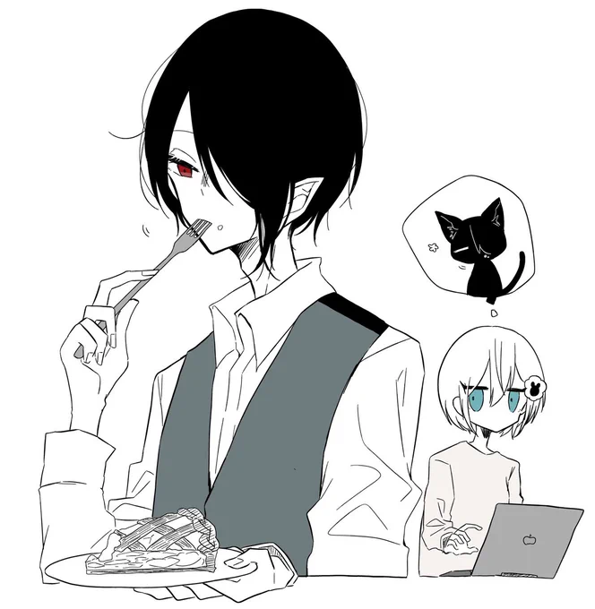 脱稿した後床で寝落ちしてムクくんに運ばれる日辻ミキ 