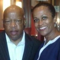 vickieroberts's tweet photo. GREAT conversation with U.S. Congressman John Lewis (D.-GA). Congressman was all smiles, UNTIL I told him  I was from #winonams He immediately shared a story about his comrade #fannielouhamer. Take your rest with ancestors🤴🏾👸🏽✊🏽👊🏽💪🏾 You fought a good fight. #GoodTrouble https://t.co/NWErUw5mK3