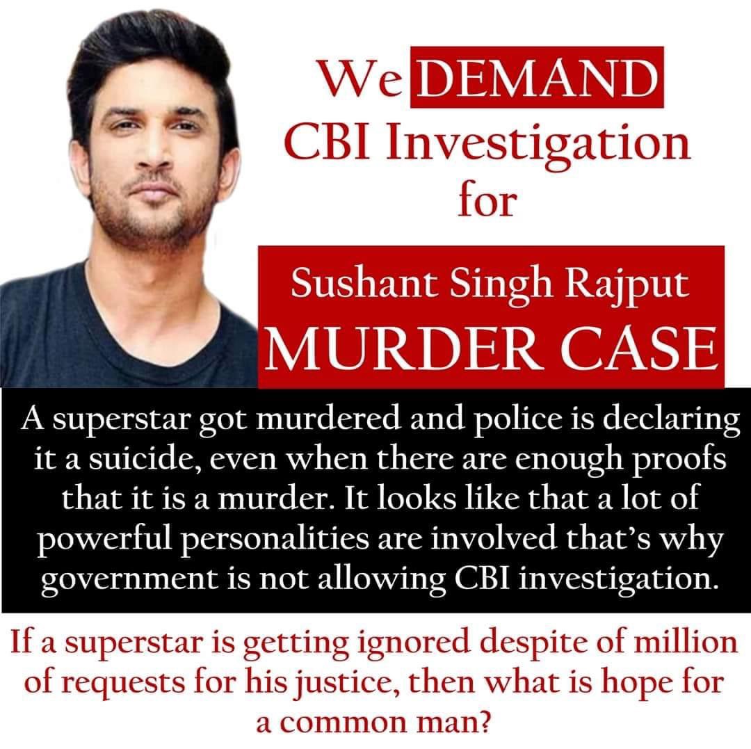 princekumar002's tweet photo. #SushantSingRajput
#justiceforSushanthSinghRajput
#CBIEnquiryForSSR
If we being staying in World's biggest democratic country and a public of 130 crore are raising voice for CBI enquiry of Susant Singh Rajput and not getting any reasonable response from government then what is . https://t.co/nOtgCEaWiG
