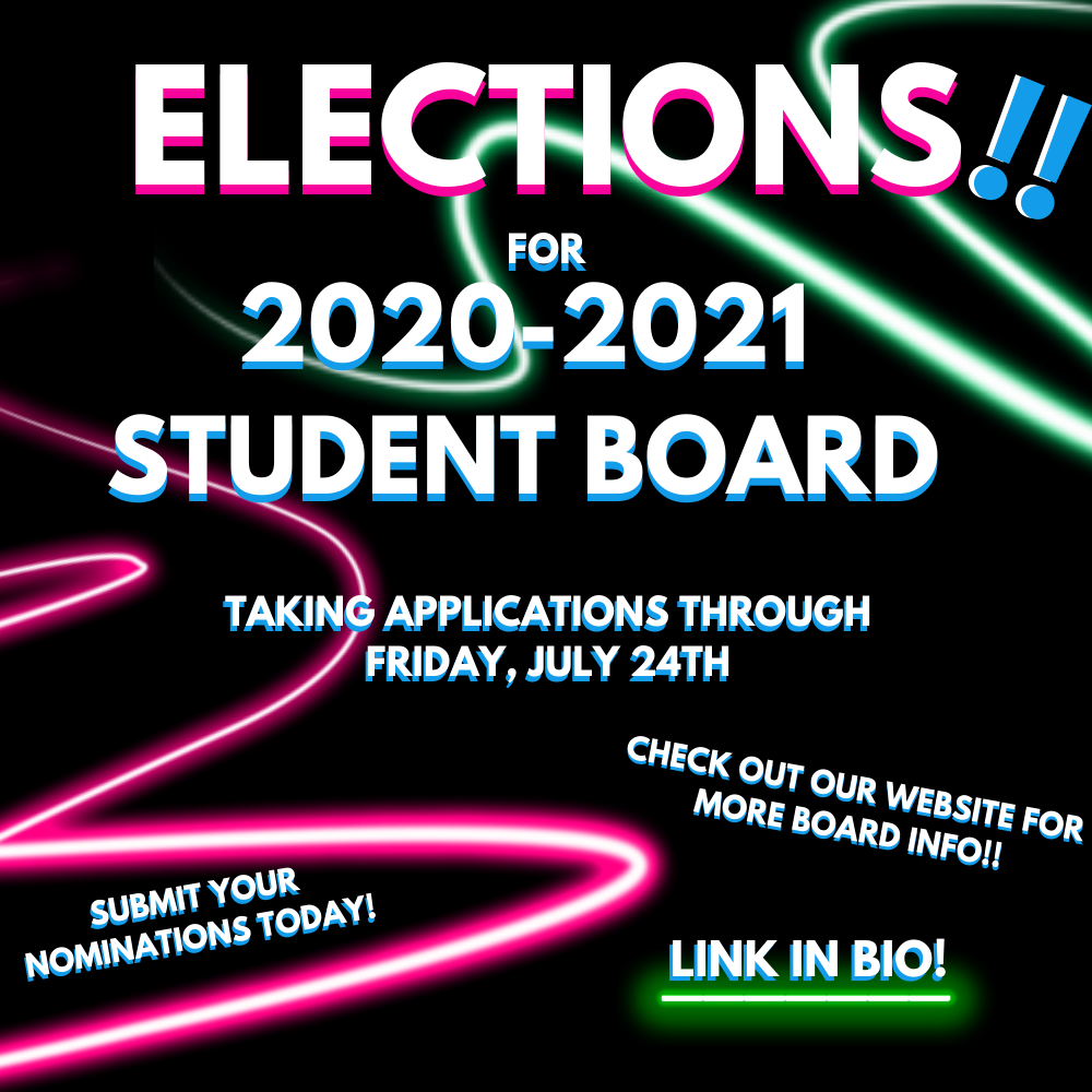 stage__right's tweet photo. Have you submitted your nomination yet? Click the link below to view more info on the student board, and submit your nomination today! You have till July 24th to submit!!

https://t.co/ft3WaTCWC8 https://t.co/x5DguFGxvS