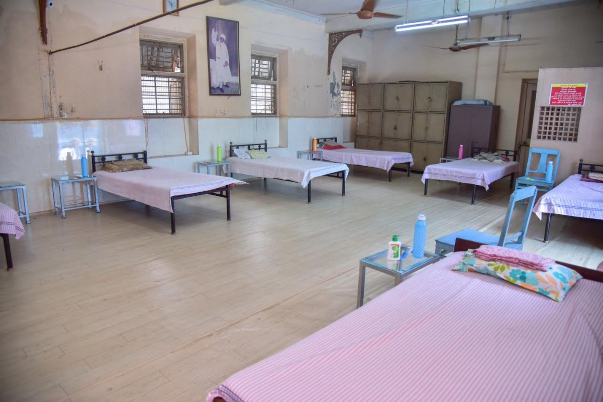 Various communities in Surat have set up total 8 community isolation centres for Covid-19 patients of own community. Pictures show 9th community isolation centre which belongs to Dawoodi Bohras. A 50-bed 10-room isolation facility has 17-bed reserved for Govt referred cases.