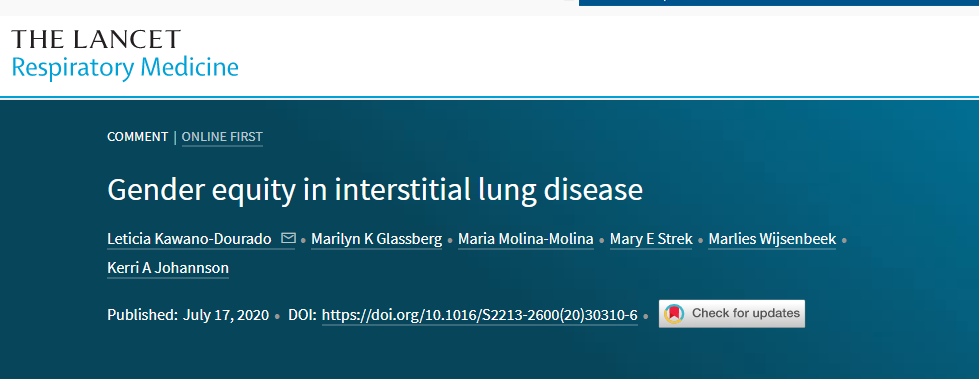 1/Amazing progress (Dx & Rx) has been made in the field of ILD. 
That fills us w enthusiasm & hope to keep working to #cureIPF. But, when we looked carefully at the teams driving all these changes, we were surprised:
#genderequity 
thelancet.com/journals/lanre… @LancetRespirMed