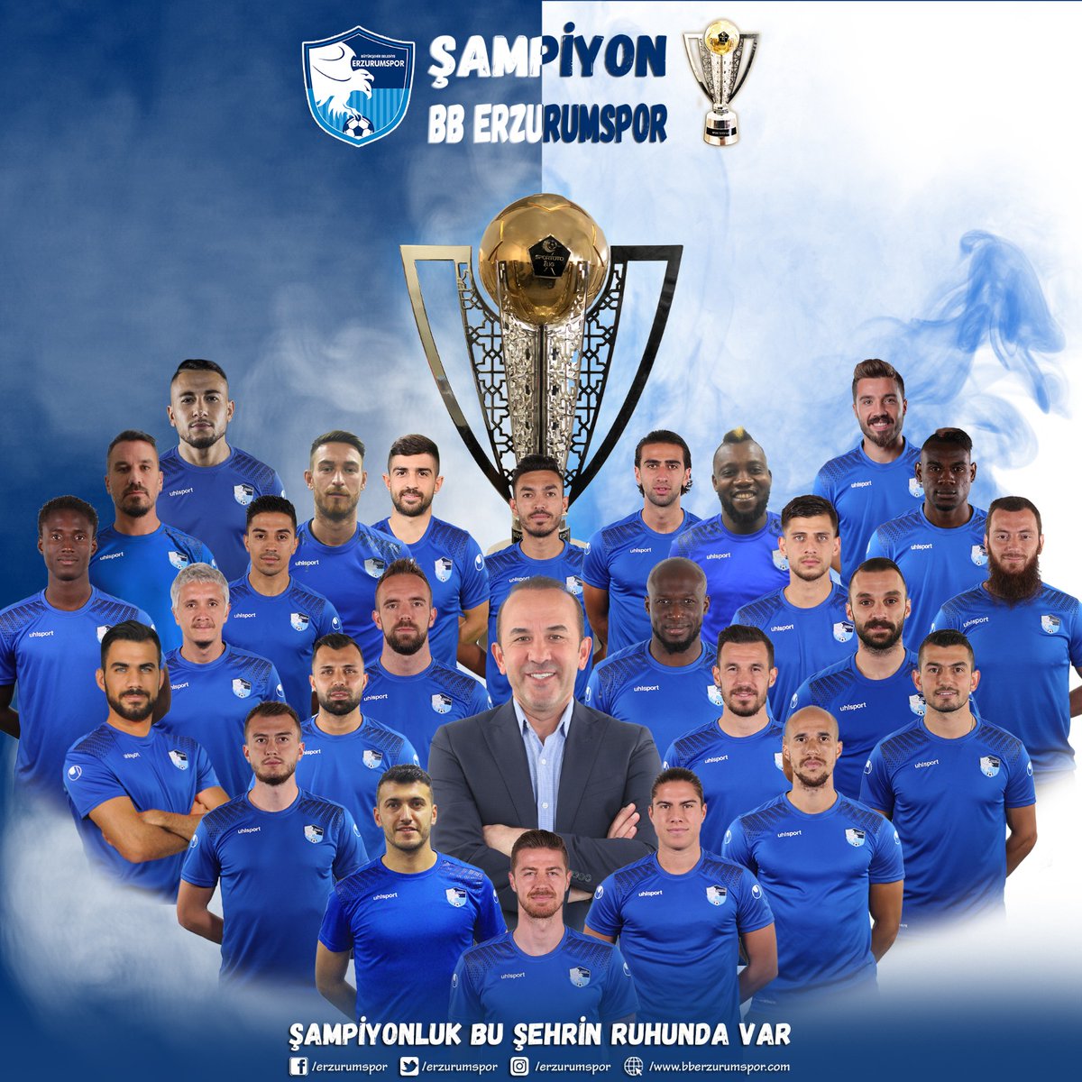 Selamün aleyküm süper lig biz geldik😎🔵⚪
#SampiyonErzurumspor 
#Erzurumspor