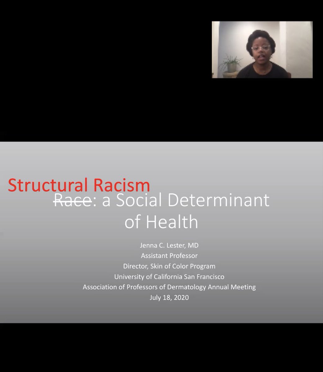 ShivaniTChunds's tweet photo. My first APD (Association of Professors of Dermatology) meeting! #2020apd #academicderm Excellent talks so far including #structuralracism and #socialjustice in medicine specifically dermatology by Dr. Lester @DermDocJenna and Dr. Aileen Chang from @UCSFMedicine https://t.co/Q0jCrEosts