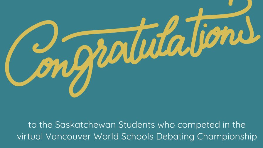 SaskDebate's tweet photo. The VWSDC saw teams from all over the globe compete! The Saskatchewan team placed 18th in their division, just missing the break! Thank you to the participants for representing Saskatchewan and thank you to our coach, Leora, for coaching the students virtually! #saskdebate https://t.co/CpS5Dk98GT