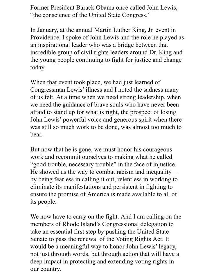 IanDon's tweet image. .@RepRayHull on the passing of John Lewis