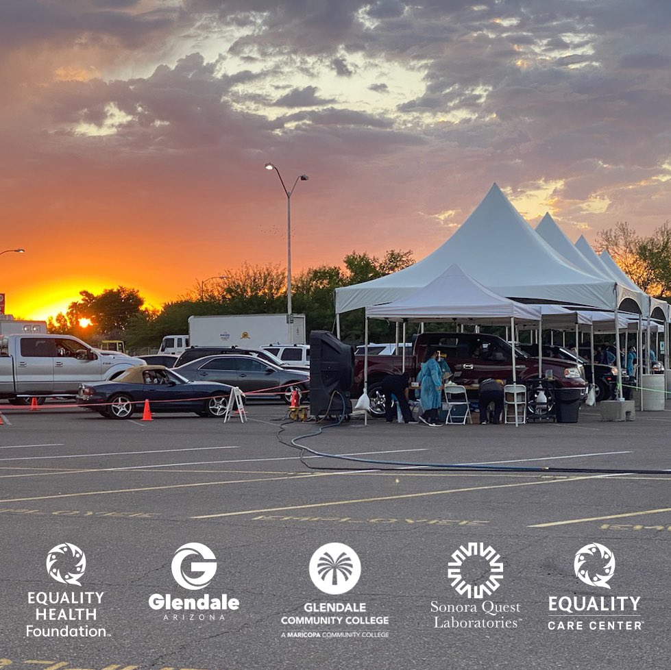 EqualityHealth's tweet photo. Additional spots have opened up for FREE COVID-19 testing in #Glendale. All you need is proof that you are a Glendale resident (ID, bill, etc.) and you can get tested TODAY! We're waiting for you! #MaskUpAZ #AZTestingBlitz #COVIDAZ https://t.co/U6cm0Q3zem