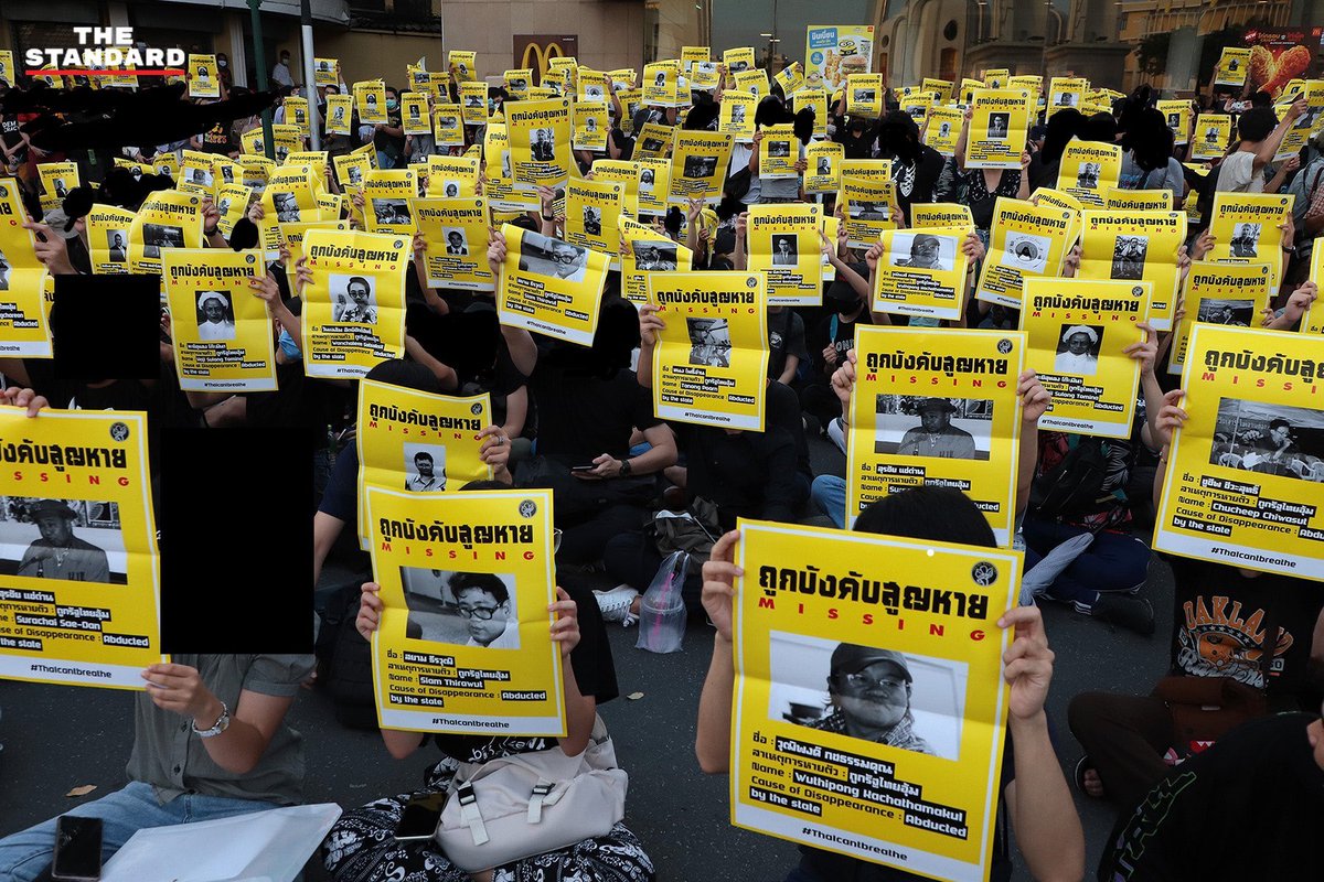 LILITEAMTH327's tweet photo. These are the prominent Thai pro-democracy activists who are victims of enforced disappearance in recent years.

//ขออนุญาตเจ้าของภาพนะคะ

#respectdemocracyTHAI  
#เยาวชนปลดแอก https://t.co/Rp71R5vRvY