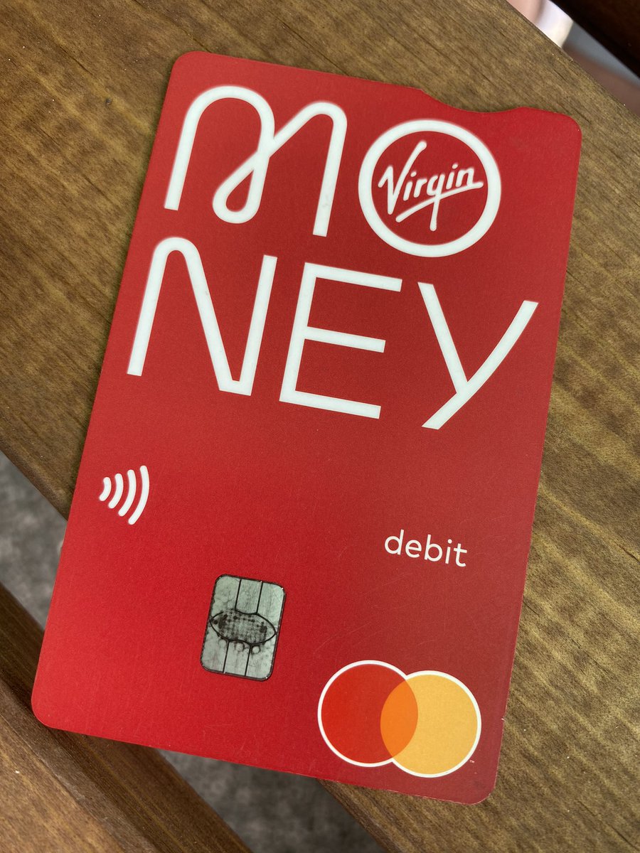 A friend showed me their bank card last night and the little ‘bump’ at the top caught my eye — apparently it was added so visually impaired customers know which way it needs to go into the machine after they removed the raised digits. Very nicely done <a href="/VirginMoney/">Virgin Money</a> 👏