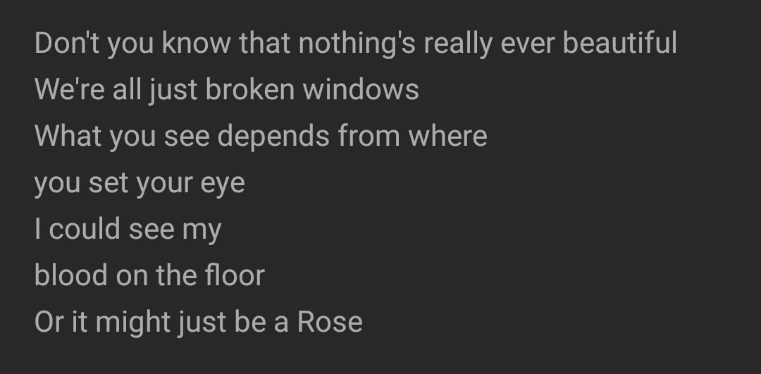 Akhirnya..... Yang di awal LA Trains bilang mau stuck di moment yang sama karena momentnya indah,Di Rose bilang,"Gaada yang sebenernya beneran indah"