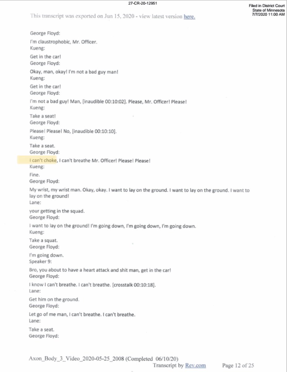 Floyd says “They gonna kill me, They gonna kill me” and “I’m so sorry, I didn’t know” (what did he fear and what did he know that made him confident he would be executed?)