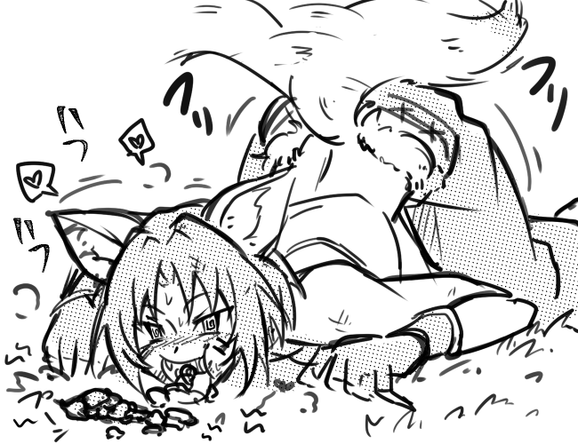 うわぁ!先輩が空腹のあまり糞食べてる…!ラブ～い♡ 