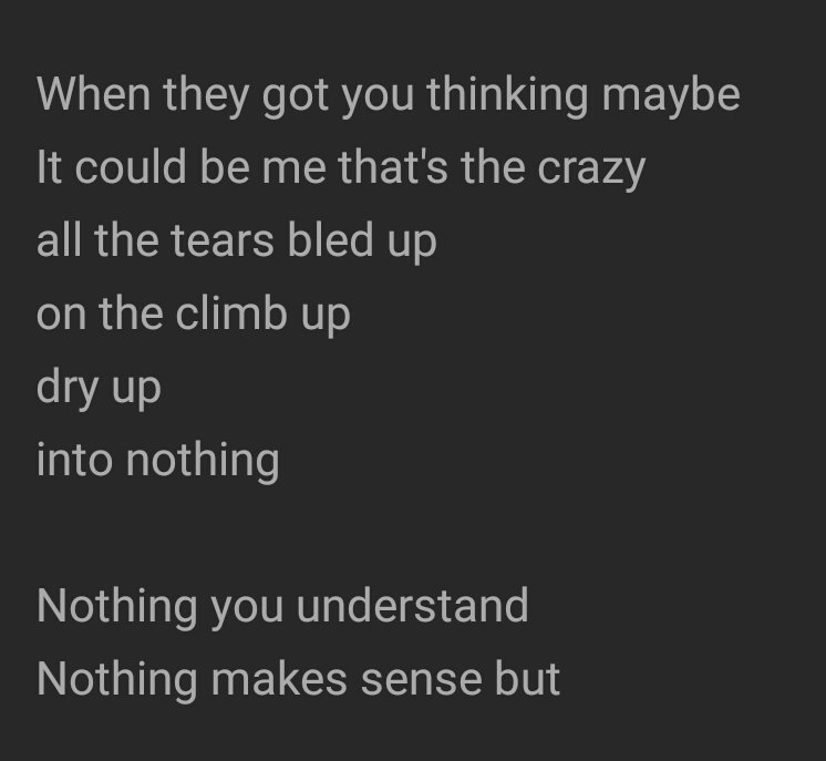 Di sini mulai bertanya tanya,Ini cuma aku aja yang perasa, atau problems itu beneran ada?Banyak suara yang berdialog di otak, sampe akhirnya nangis sendiri. Semakin dipikirin semuanya semakin ga masuk akal.
