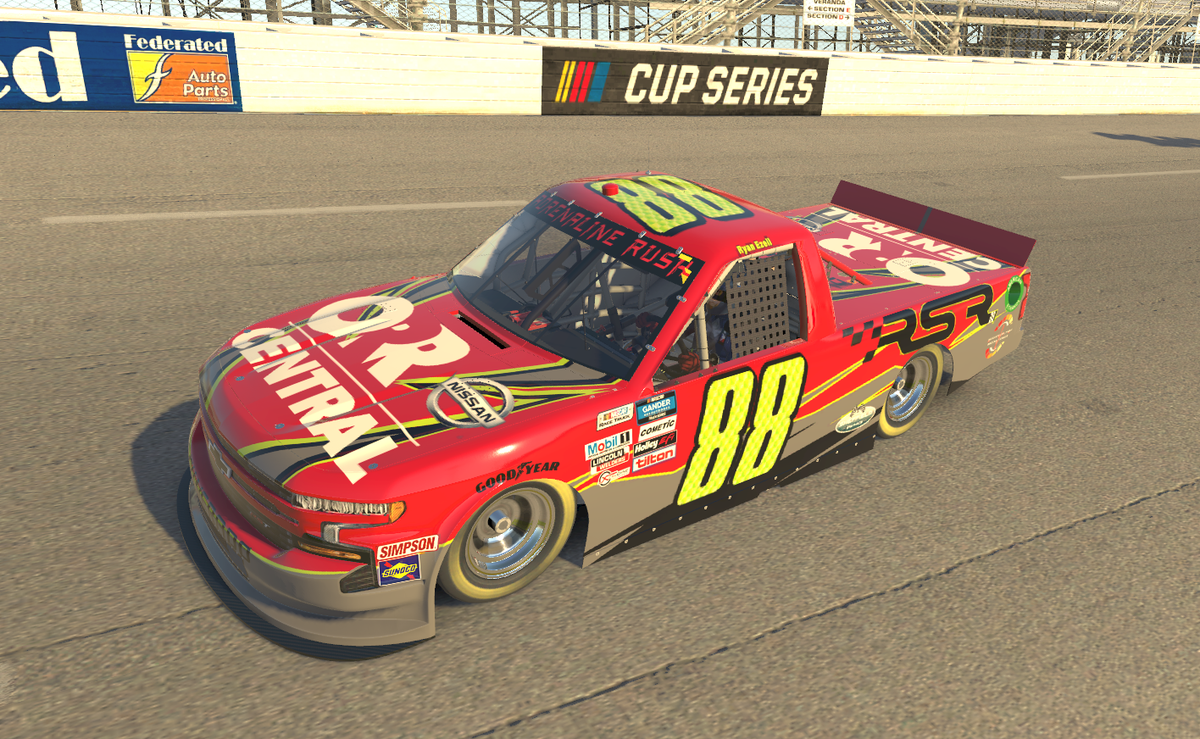 racing_rush's tweet photo. Here are a few Trucks that are running Monday Nights in the Adrenaline Rush Racing League broadcast on @FullVelocityRN.  Designs courtesy of @SheffieldGraphs https://t.co/84x2R4vL2g