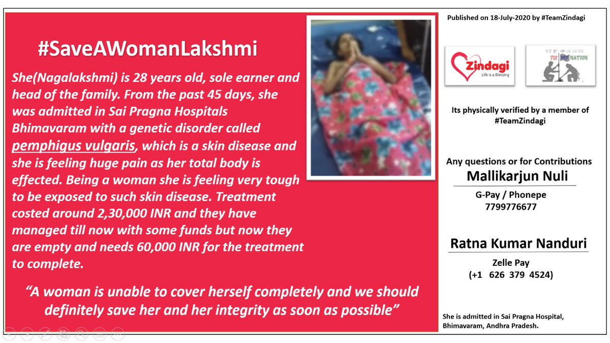 ursteamzindagi's tweet photo. We personally and physically verified this case and came forward to help her!
Please go through the content and contribute us as much as you can..
#TeamZindagi https://t.co/hm5nTpoHqn
