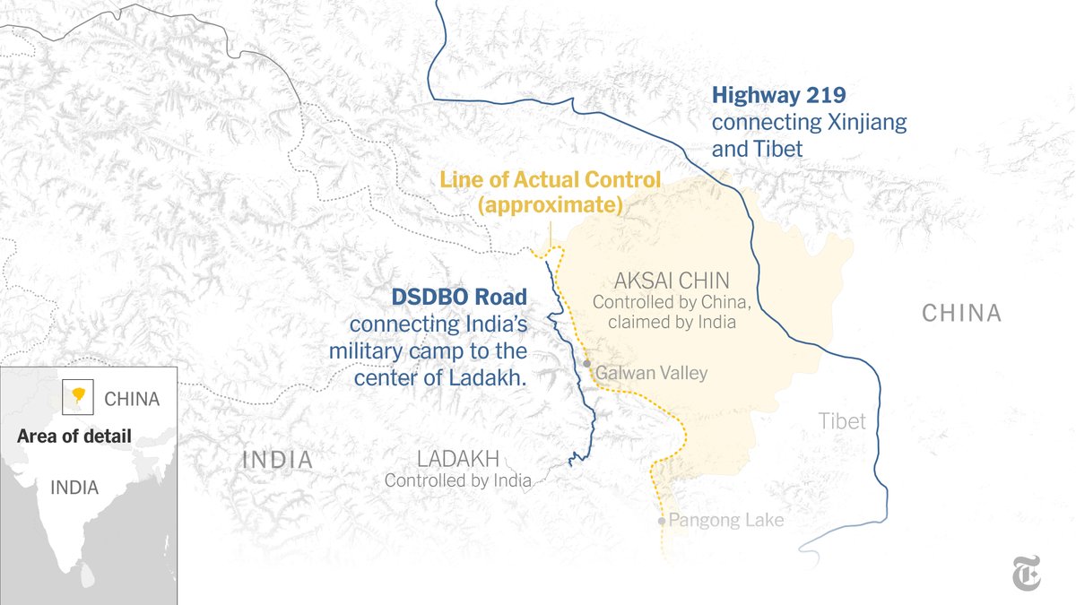 At the center of the tension is Ladakh, a sparsely populated region where the two countries went to war in 1962.The latest clashes stemmed from India’s efforts to build up roads on its side of the frontier, catching up to China’s effort on the other side.