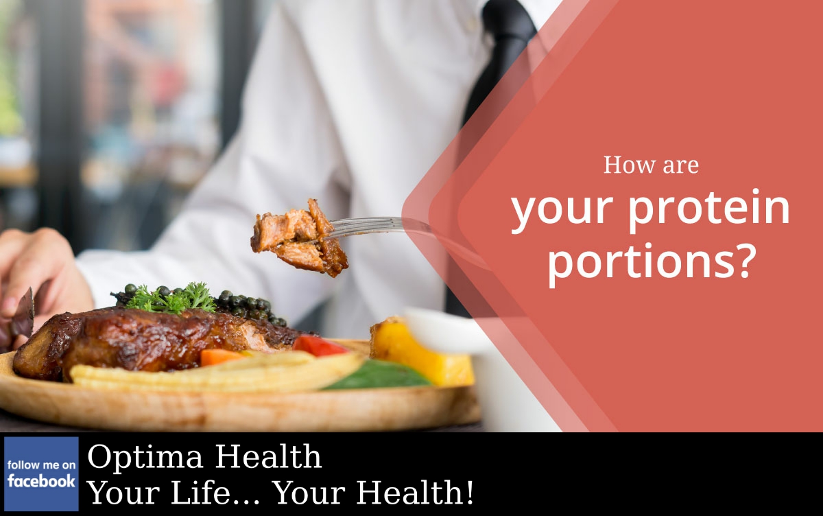 optimahvcec's tweet photo. Your meat entrees should be no larger than a deck of cards! Keep your protein portion small and fill up on fruits &amp; veggies. https://t.co/KCkUKwXrMW