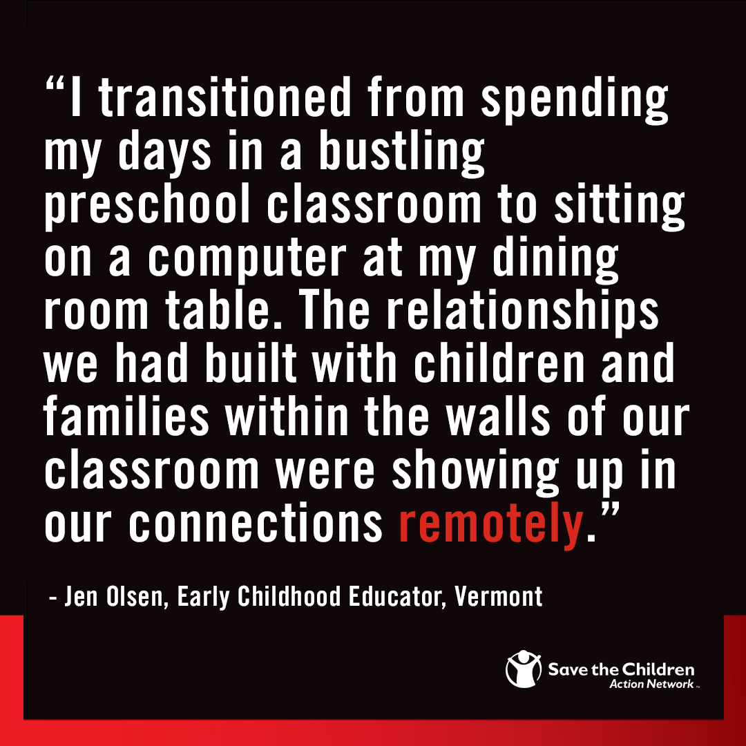 SCActionNetwork's tweet photo. The pandemic has uprooted every aspect of our lives. In our latest blog, early childhood educator Jen Olsen shares the impact it’s had on the child care industry and why we must #SaveChildCare. Read ➡️  https://t.co/FyymgithMq https://t.co/8TIVKVVoAL