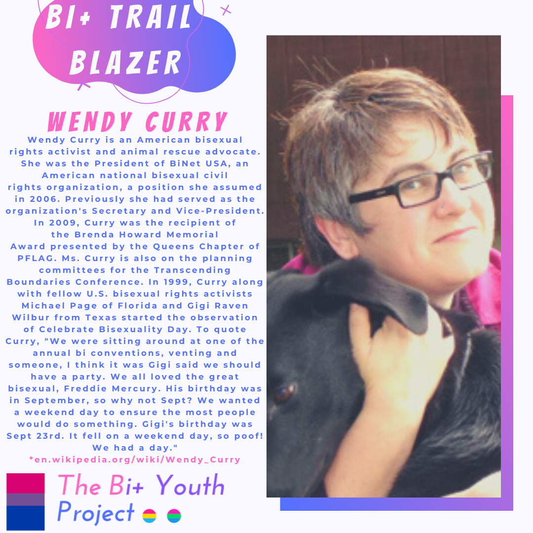 biplusyouth's tweet photo. TODAY'S BI+ TRAILBLAZER IS WENDY CURRY!!!
#TBYP #BiPlusYouth #Bi #BiPlus #BiMen #BiWomen #BiGNC #BiGNB #Bisexual #Pansexual #Polysexual #MGL #Fluid #BiVisability #BiAndProud #Queer #LGBTQ #Pride #BiTrailBlazer #lgbtpride #lgbt #WENDYCURRY https://t.co/KWZbSt1WRR https://t.co/d8VCBxlLzE