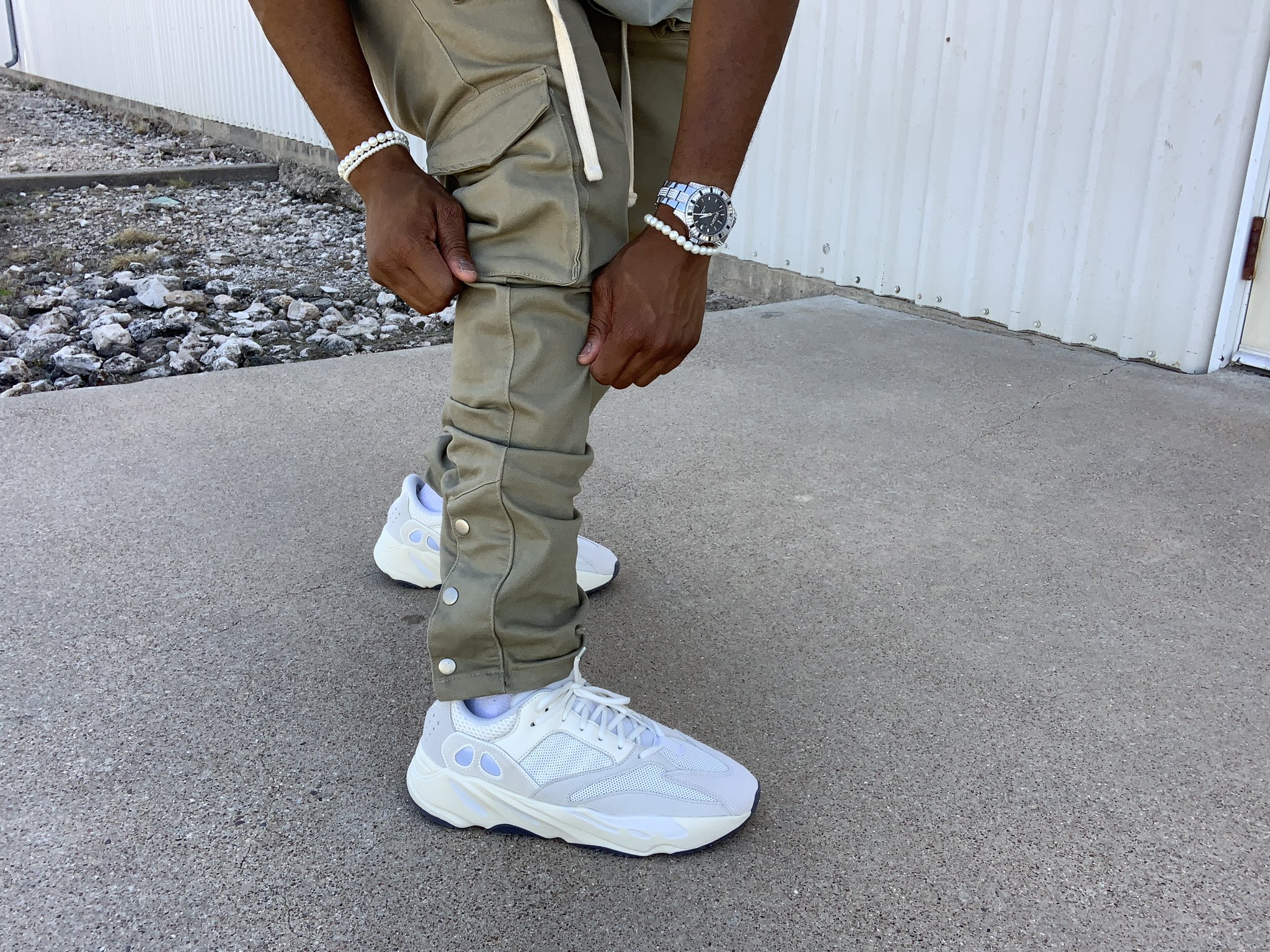 ken takakura on X Se rocking the Ye Adidas Hat Adidas x Kanye Calabasas crest tee MNML snap cargo pants Yeezy Boost 700 analog WESTDAYEVER https t OwEToqnb0H X
