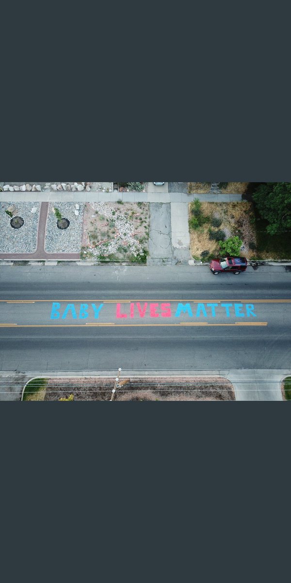 GuyBeaumont's tweet photo. “Baby Lives Matter” was painted on the street in front of a Planned Parenthood clinic in Salt Lake City overnight.

🙌🏽🙌🏽🙌🏽🙌🏽🙌🏽🙌🏽🙌🏽 https://t.co/yYh0q683RZ