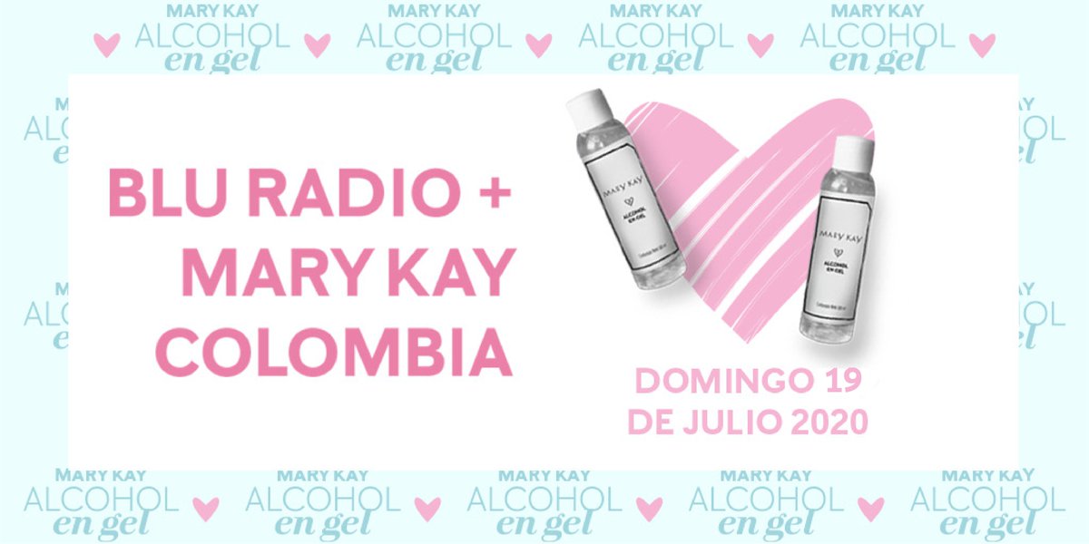marykaycolombia's tweet photo. Quédate conectado y comparte este hilo, 👆🏻porque mañana domingo 19 de julio a las 8:00pm, la Gerente de Marketing de Mary Kay Colombia estará en @EncuentrosBLU 🎙️ ✨ contando más sobre la donación del Mary Kay®️ Alcohol en Gel ✨💦 #MaryKayColombiaNosCuida https://t.co/gq3Pb0P8lG