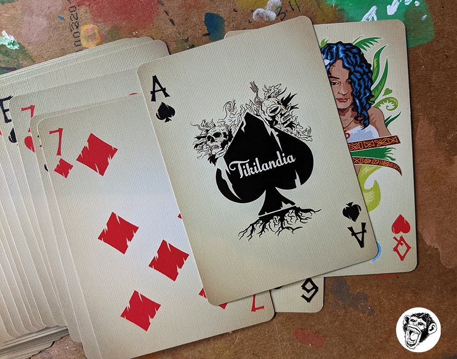 Zerostreet's tweet photo. The Ace Of Spades from my Tikilandia deck. Thinking of new deck design, hopefully for early next year. Available here. https://t.co/Ba3ndq3GV7 #playnigcards #uspcc #poker #deck #magic #cardistry #tiki #polypop https://t.co/n8RLSYl7vi