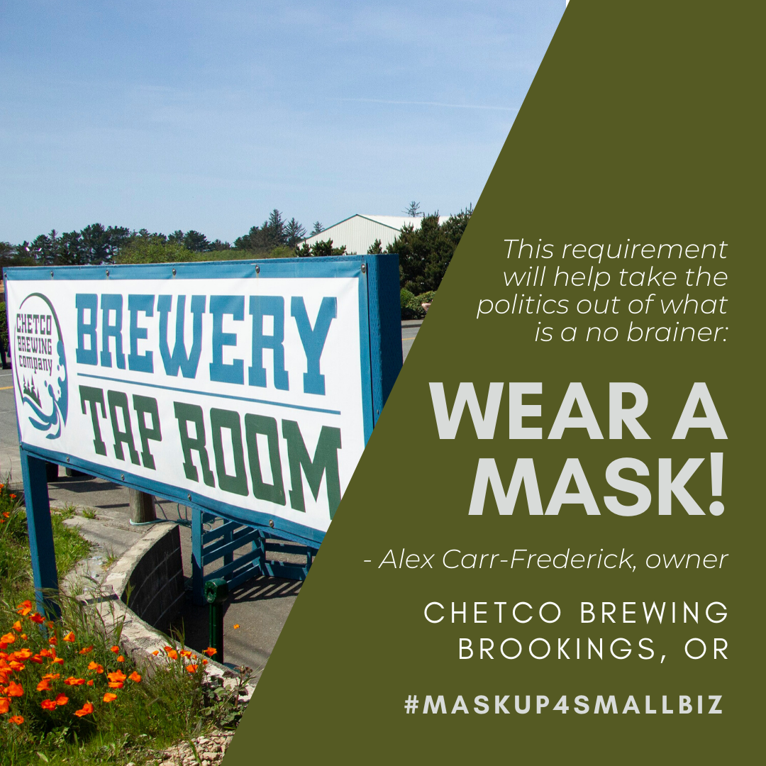 OregonGovBrown's tweet photo. One of the many great things about Oregon: our craft beers. Breweries across the state are asking you to please wear a face covering so that they can stay safe and stay open for business. 
@PelicanBrewCo @PfriemBeer @ChetcoBrew https://t.co/fBnCNbQcky