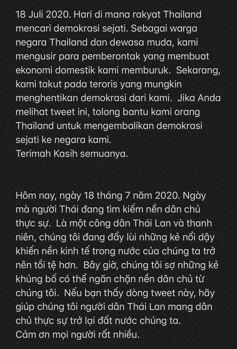 bestpart0622's tweet photo. PLEASE HELP US SPREAD THESE MESSAGES
#เยาวชนปลดแอก
#respectdemocracyTHAI https://t.co/Ff5j6Qtm75